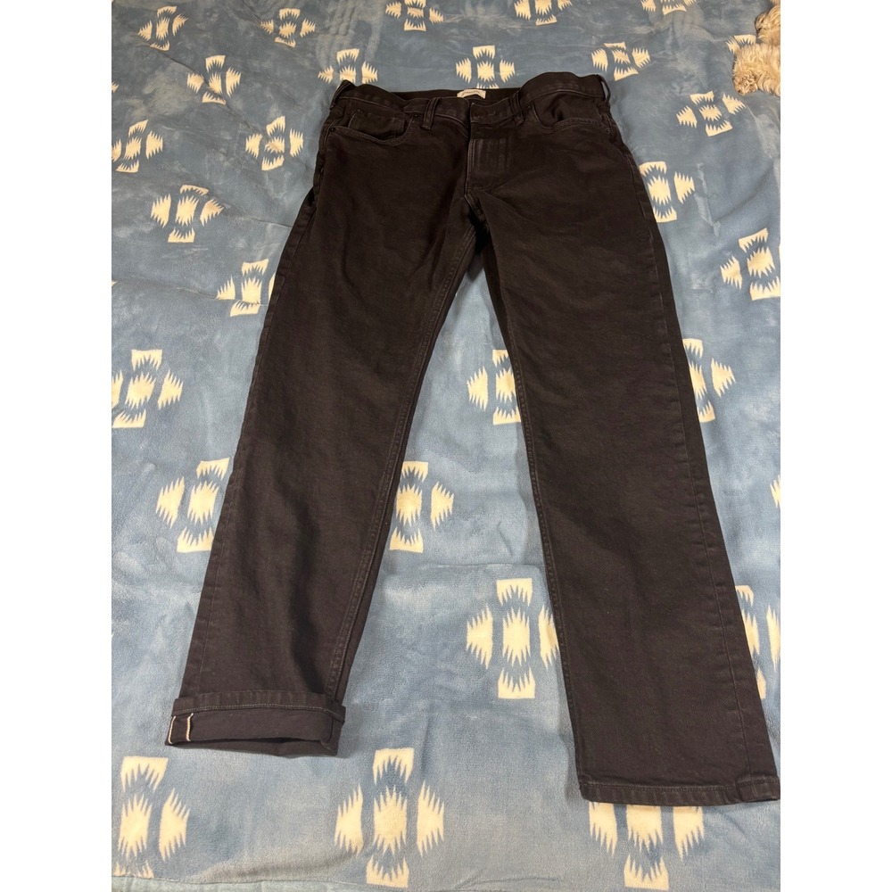Everlane Mens Slim Fit Selvedge Denim Jeans Black 34x30 M-AP-DN-11153